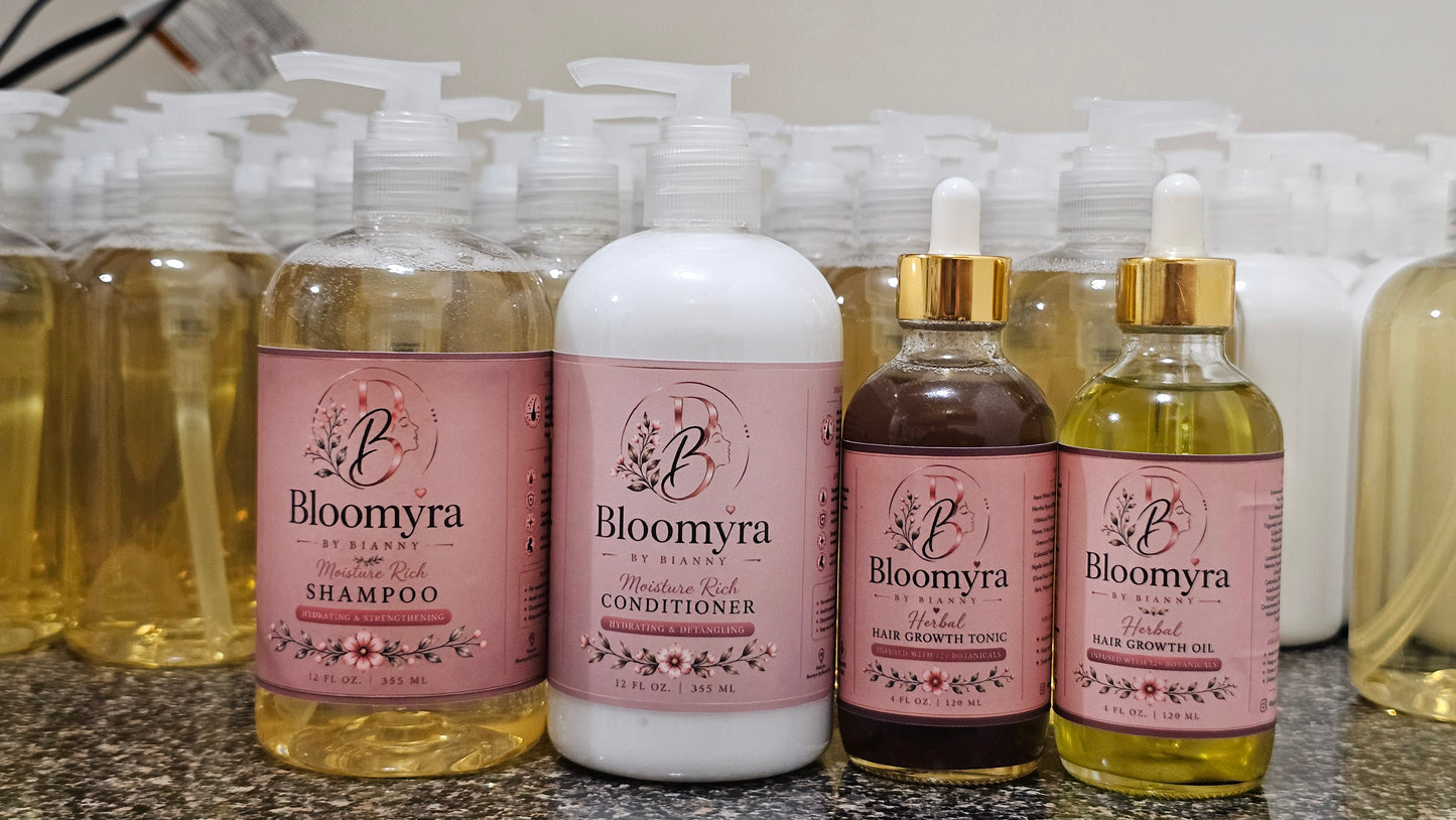 Bloomyra Hair Ritual — 4 Step Hair Care System