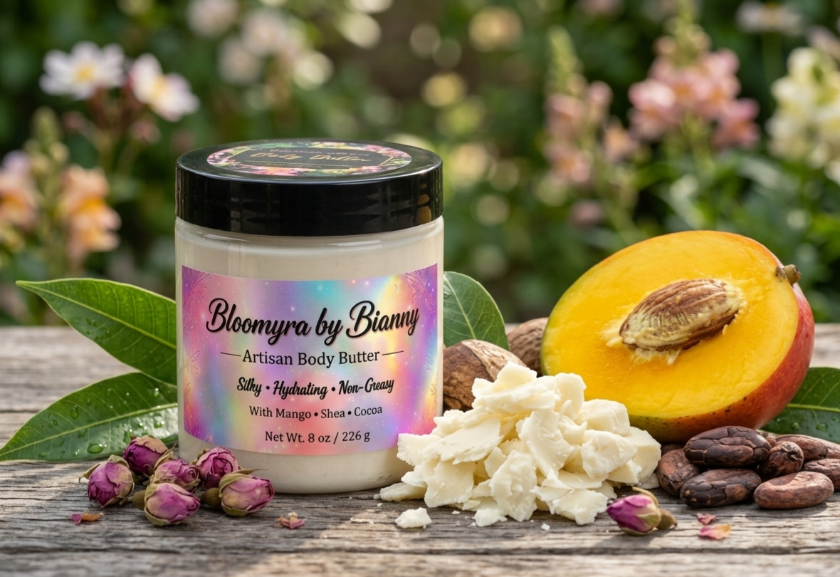 Bloomyra Body Butter 8oz – Hidratación Profunda y Duradera