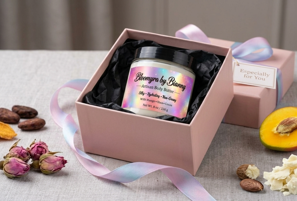 Bloomyra Body Butter 8oz – Hidratación Profunda y Duradera